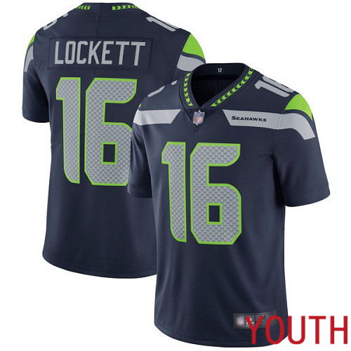 Seattle Seahawks Limited Navy Blue Youth Tyler Lockett Home Jersey NFL Football #16 Vapor Untouchable->women nfl jersey->Women Jersey